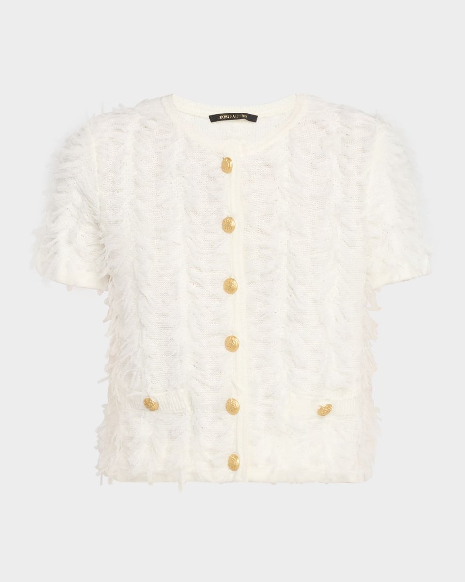 Swift Fringed Button-Down Sweat